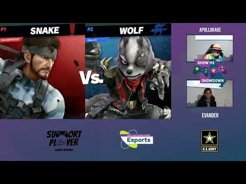 Show Me Showdown Smash! - ApolloKage(Snake) vs Evander(Wolf) - Winners Semis - SSBU