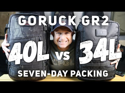 GORUCK GR2 34L vs 40L // 7-day packing - does it fit?