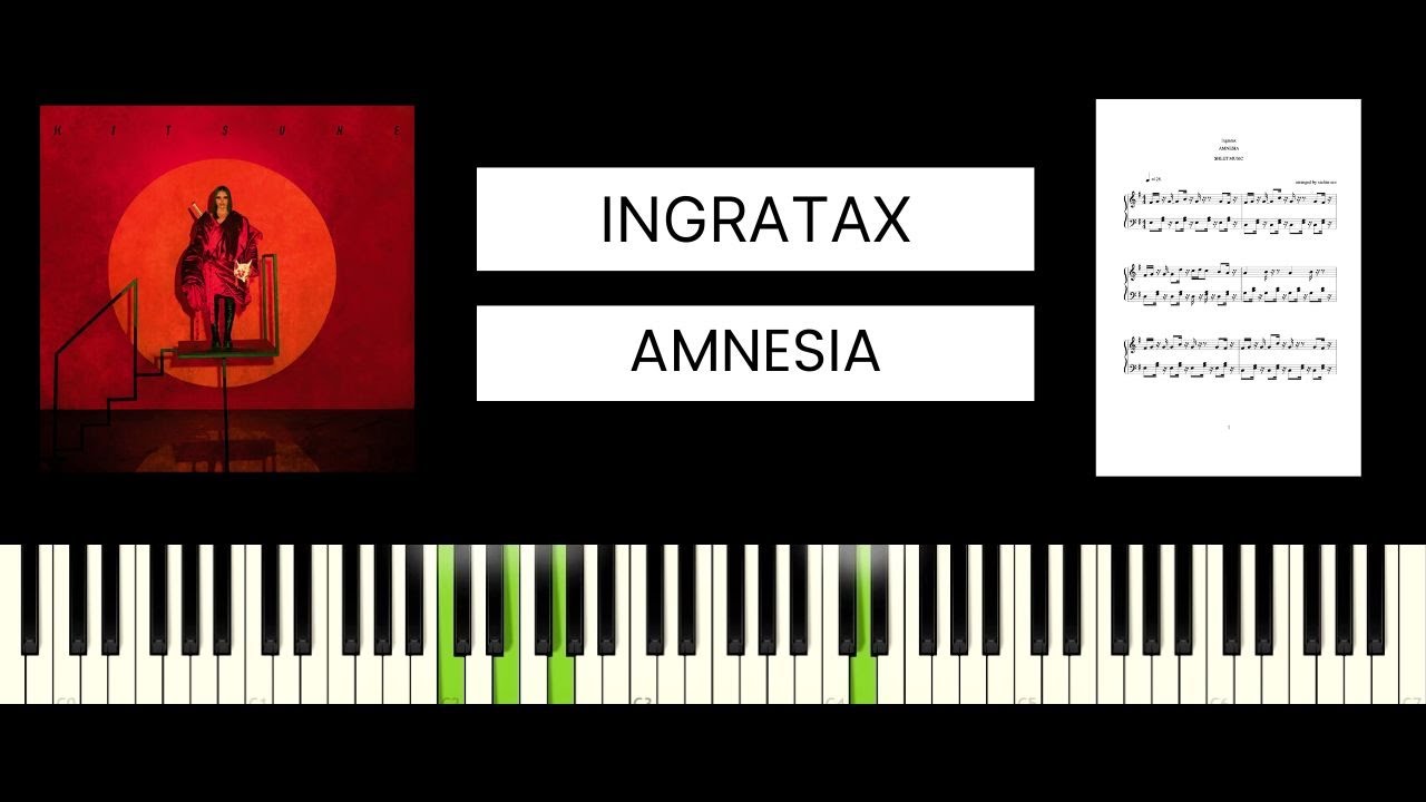 Ingratax – AMNESIA (BEST PIANO TUTORIAL & COVER)