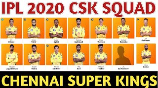 IPL 2020 Chennai Super Kings Team Squad | Csk Confirm And Final Squad For IPL 2020