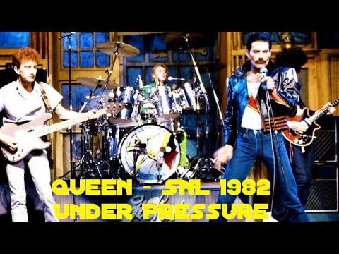 Queen Under Pressure Saturday Night Live 1982 Freddie Mercury Brian May Roger Taylor John Deacon