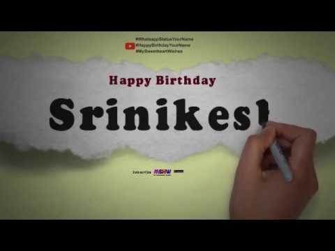 Happy Birthday Srinikesh | Whatsapp Status Srinikesh