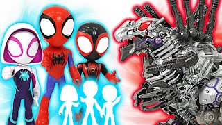 Spidey and Heath Amazing Friends! Defeat the Zoids Wild villains! | DuDuPopTOY