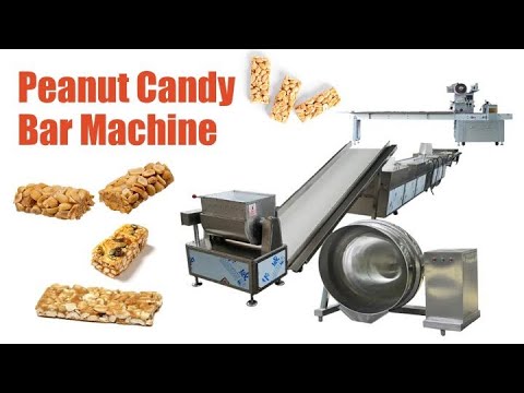 , title : 'peanut candy bar machine |Sachima Production Line | Asian Rice Krispies Making'