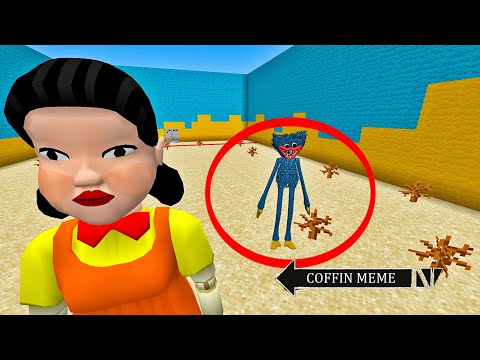 HUGGY WUGGY from POPPY PLAYTIME vs SQUID GAME DOLL in MINECRAFT ! Poppy Playtime in Squid Game !