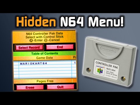 The Hidden N64 Data Manager Menu (Controller Pak)