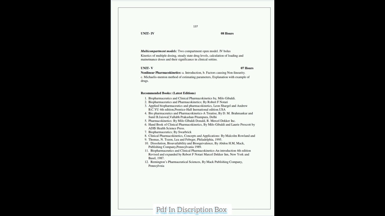 Biopharmaceutics And Pharmacokinetics Book Pdf