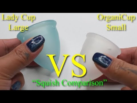 Lady Cup LG vs OrganiCup SM - Menstrual Cup Squish