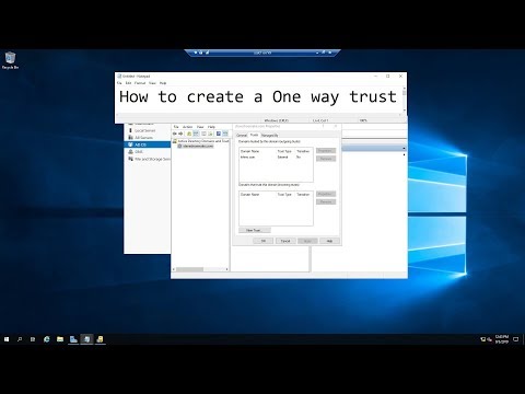 How to create a one way trust between two domains