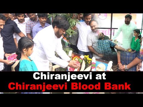 Chiranjeevi Flag Hoisting at Chiranjeevi Blood Bank