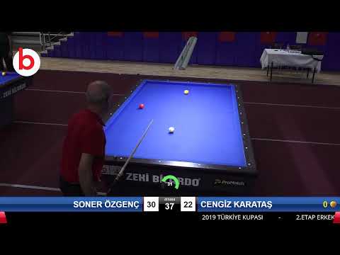 SONER ÖZGENÇ & CENGİZ KARATAŞ Bilardo Maçı - 2019 TÜRKİYE KUPASI 2.ETAP ERKEKLER-3.TUR