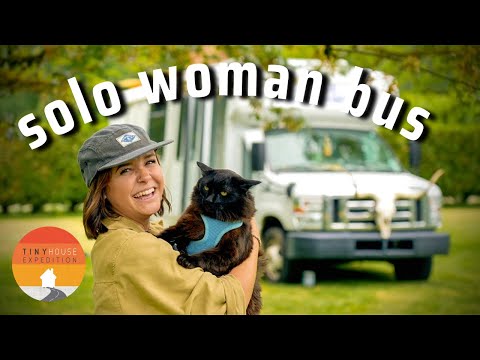 Tiny Home Shuttle Bus - why solo female nomad DOWNSIZED from 40ft bus