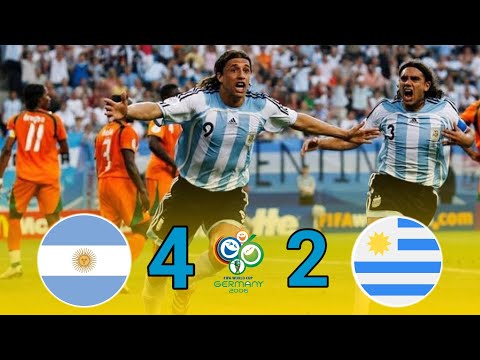 Argentina 4 × 2 Uruguay  | Extended Highlight and goals (World Cup Qualifier 2006 HD)