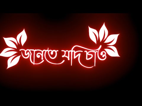 🥀Jante Jodi Chao Kotota Tomai❤||Lofi||New Bengali Black Screen Whatsapp Status Video||