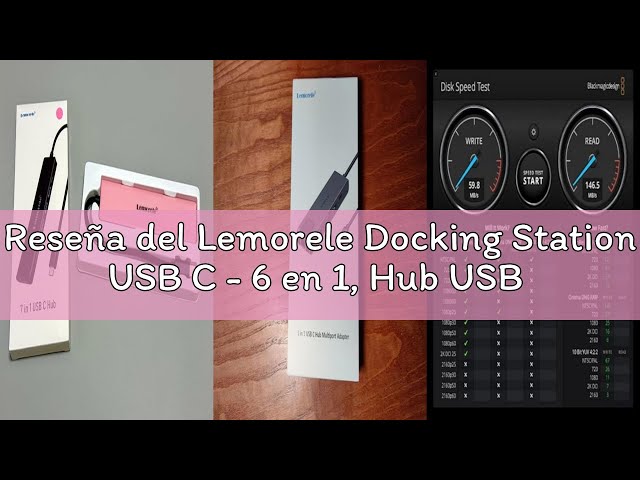 Vídeo relacionado con Lemorele Docking Station USB C - 6 en 1, Hub USB Dual Monitor con 2 HDMI 4K, 3 USB 3.0/2.0, PD 100W,Hub USB C/Docking Station for MacBook/DELL/Windows/HP/Surface