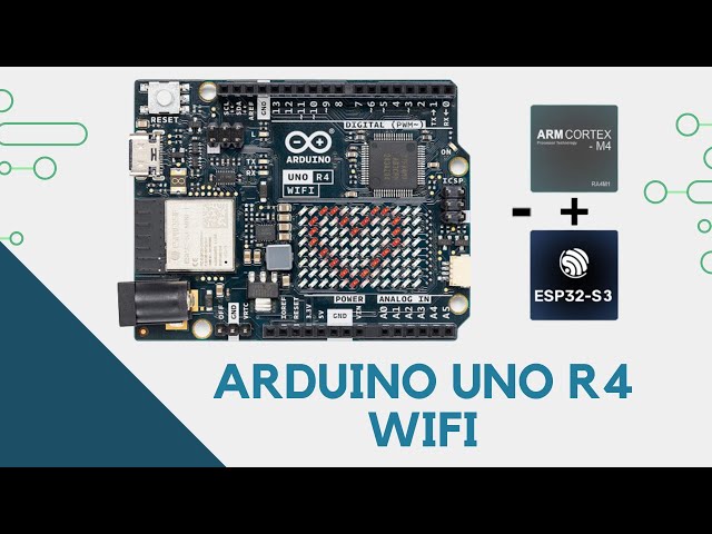 Vídeo relacionado con Arduino UNO R4 WiFi [ABX00087] - Placa de Desarrollo con microcontrolador Arm Cortex-M4 y WiFi Integrado, Ideal para proyectos IoT, automatización y Aplicaciones conectadas con Arduino IDE.