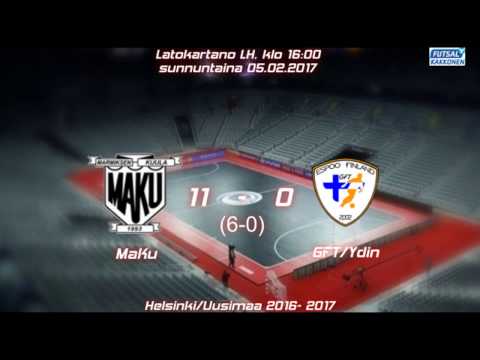 MaKu - GFT/Ydin 11 - 0 (6-0), FM2 Helsinki/Uusimaa 2016- 2017