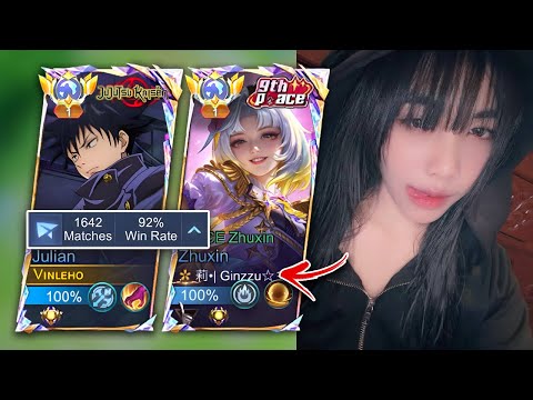I played with a beautiful girl​ in ranked | Top 1 Global Julian (92% Win Rate) | MLBB
