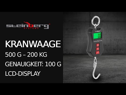 Video - Hängewaage - 200 kg / 0,1 kg - LCD 