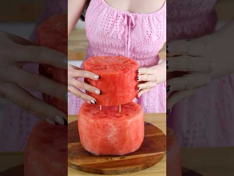 Making Cake out of Watermelon! 🍉 #cakedecorating