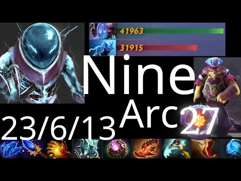 Nine Arc Warden vs Razor, Void, Viper, Tiny, Jakiro - dota2