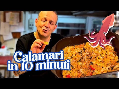 CALAMARI GRATINATI in pochi MINUTI - Antipasto di pesce facile, veloce e super gustoso
