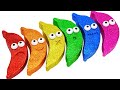 Satisfying Video How To Make Rainbow Banana From Kinetic Sand Cutting ASMR