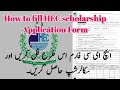 How to fill up HEC need base scholarship Application form properly/How to apply for HEC scholarship