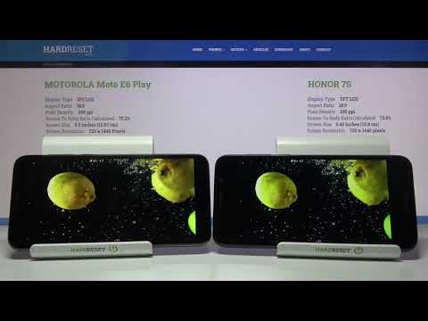 Screen Quality TEST of MOTOROLA Moto E6 Play vs HONOR 7s - Display Comparison