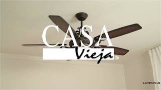 Watch A Video About the Casa Esperanza Teak Bronze and Gold LED Ceiling Fan with Remote