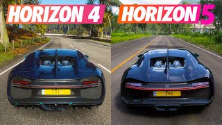 2018 Bugatti Chiron: Forza Horizon 4 vs Forza Horizon 5