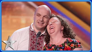 Blind couple Denise &amp; Stefan give BREATHTAKING &#39;Sound of Music&#39; performance | Auditions | BGT 2024