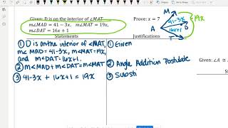Day 5 (Unit 2) Proofs Day 1: Angle Addition Postulate
