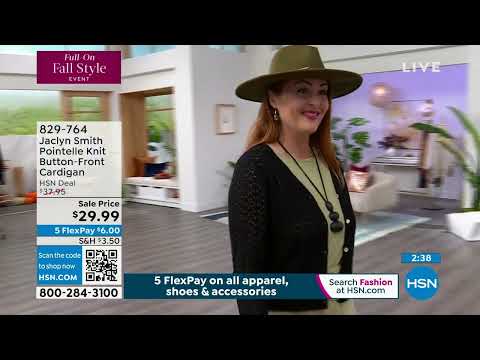 Jaclyn Smith Pointelle Knit ButtonFront Cardigan