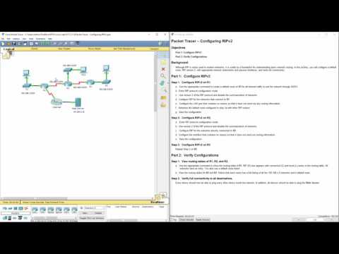 Cisco RnS - Lab 7.3.1.8 Packet Tracer - Configuring RIPv2