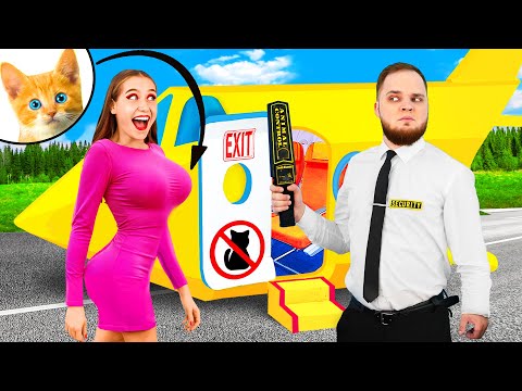 Sneak Pets Into The Plane | Prank Wars by KiKi Challenge