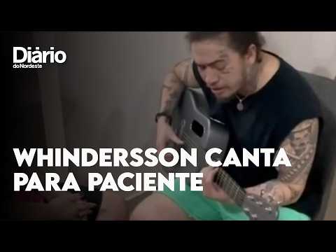 Whindersson Nunes emociona ao visitar mulher com câncer e cantar música de fé