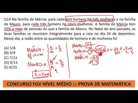 Sistema de Equações Prova de Matemática #FGV Concurso Agente Legislativo Q14