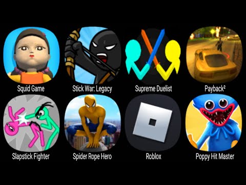 Squid Game, Stick War Legacy, Superme Duelist, Payback , Slapstick Fighter, Spider Rope Hero, Roblox - YouTube