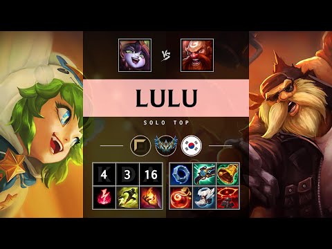 Lulu Top vs Gragas - KR Challenger Patch 25.S1.2