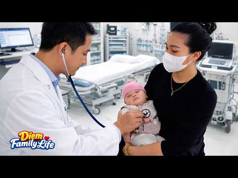 Baby Kim was taken to the hospital by dad for a check-up after fell