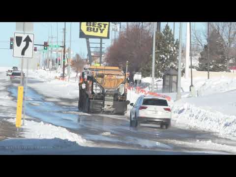 12-1-19 Rapid City, SD - Blizzard Cleanup & Recovery w/snowy scenic aerial city scenes and cleanup