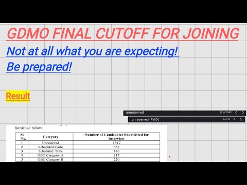 UntitWHAT WILL BE THE CUT OFF FOR  JOINING AS A GDMO?Must see 
