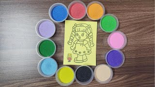 Princess sand painting #art #drawing #tômàu #painting #relaxing