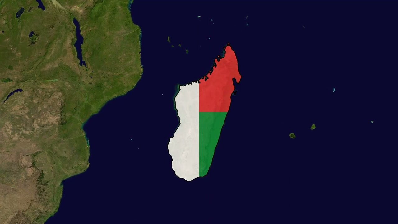 Madagascar Flag Map | Free to Use Stock Footage