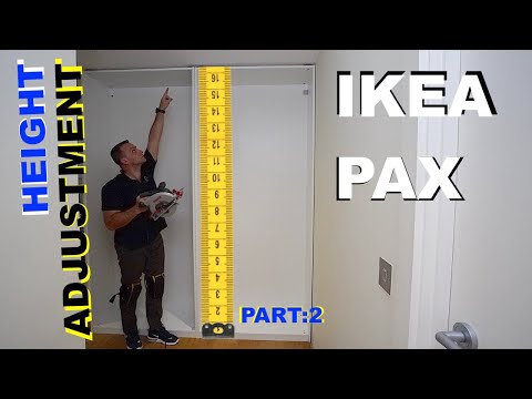 IKEA PAX Wardrobe Sliding doors height adjustment PART:2