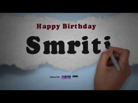 Happy Birthday Smriti | Whatsapp Status Smriti