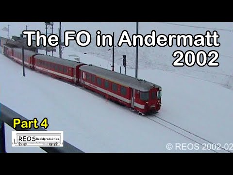 2002-02 [SDw] 4/5 Furka Oberalp in Andermatt; Nätschen in a Winter Storm! - CLASSIC FO