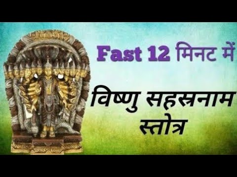fast Vishnu Sahasranamam stotra 12 मिनट मे