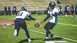 MY FIRST PRACTICE AS A PRO FOOTBALL PLAYER.. (HARDER THAN I THOUGHT)